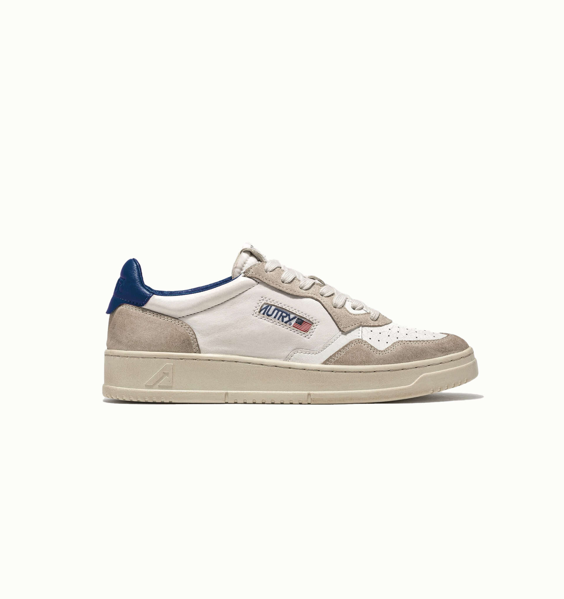 autry low sneakers in white leather and suede